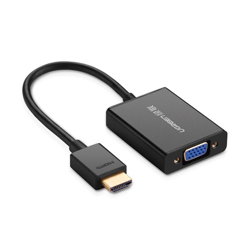 63802_cap_chuyen_doi_hdmi_sang_vga_co_audio_ugreen_40233_3 Cáp chuyển đổi HDMI sang VGA có Audio Ugreen 40233