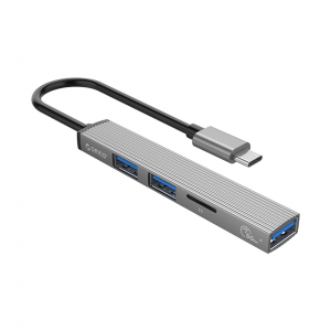Cáp chuyển đổi từ TypeC sang 1 cổng USB 3.0, 2 USB 2.0 và 1 đọc thẻ TF Orico AH-12F
