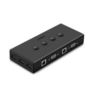 Bộ chia KVM Switch 4 port USB Ugreen 50280 (4 máy tính dùng 1 màn hình)