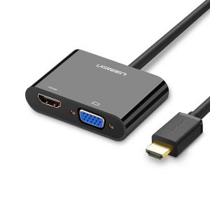 Cáp chuyển đổi từ HDMI to VGA & HDMI Ugreen 40744