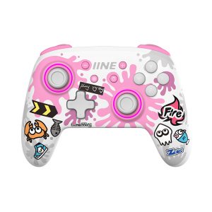 Tay cầm chơi game không dây IINE Splatoon 3 cho Nintendo Switch/Switch Lite/Switch OLED ,màu hồng