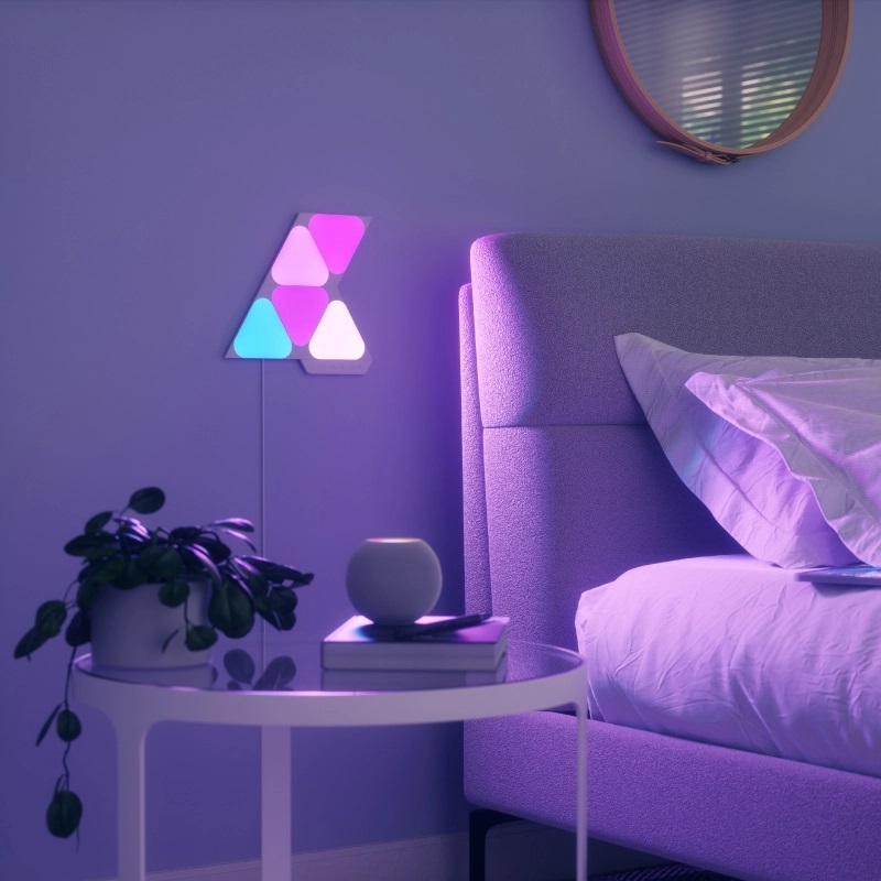 Bộ đèn dán tường thông minh Nanoleaf Triangles - Hình tam giác - 9 miếng - Màu trắng