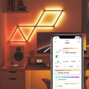 Bộ đèn dán tường thông minh Nanoleaf Lines - Dạng thanh - 9 miếng - Màu trắng