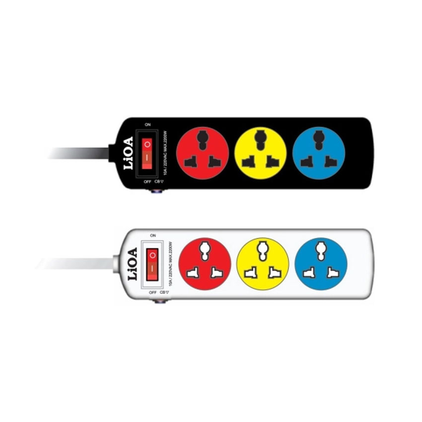 Ô Cắm Lioa 3 Chấu Đa Năng 3m - 3DND3.2.10