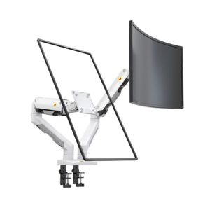 Giá Treo 2 Màn Hình North Bayou G55 (27 - 34 inch) Kẹp Bàn - Màu Trắng