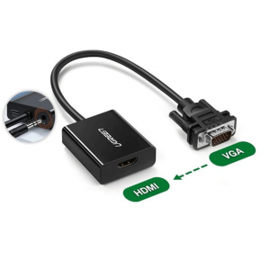 Cáp chuyển đổi VGA sang HDMI+Audio Ugreen 50945 Hỗ trợ 1080P@60Hz