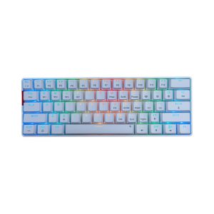 Bàn phím cơ Edra EK361W V3 RGB Trắng Red Switch (USB/Bluetooth/2.4G)