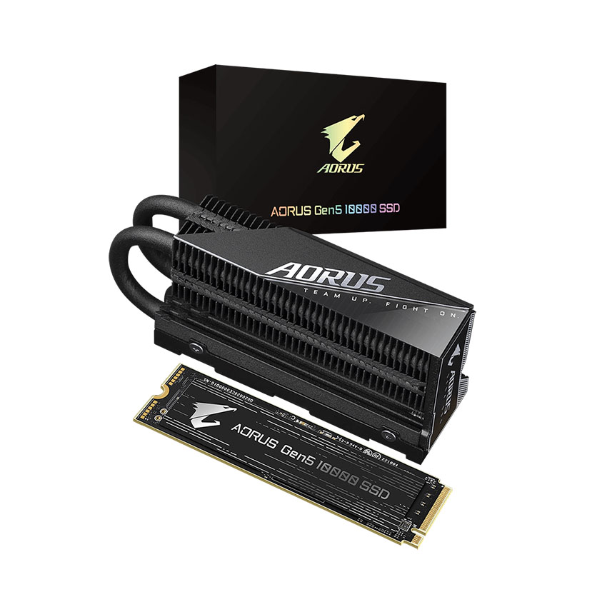 Ổ cứng SSD Gigabyte AORUS Gen5 10000 2TB PCIe 5.0 x 4  (Đọc 10000MB/s Ghi 9500MB/s) - (AG510K2TB)