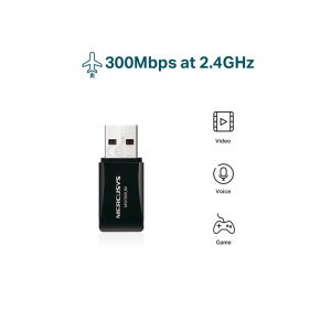 Card mạng không dây USB Mercusys MW300UM Tốc độ N300Mbps