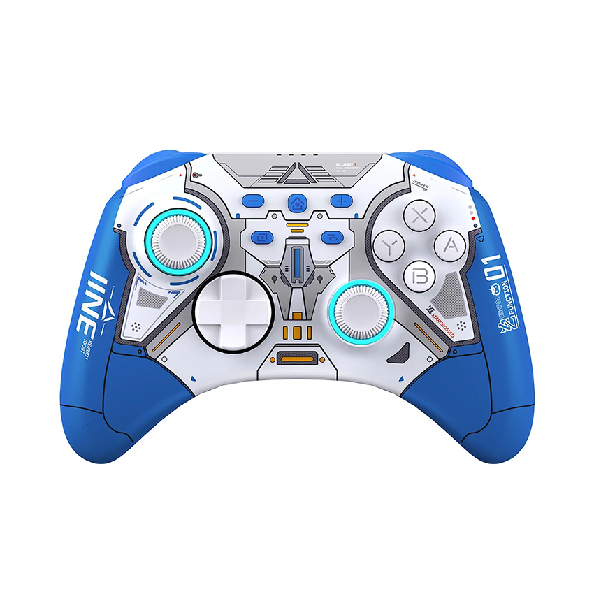 72982_tay_cam_choi_game_khong_day_iine_ares_transparent_wireless_controller_mau_mecha_blue_l786 Tay cầm chơi game không dây IINE Ares Transparent Wireless Controller Màu Mecha Blue L786