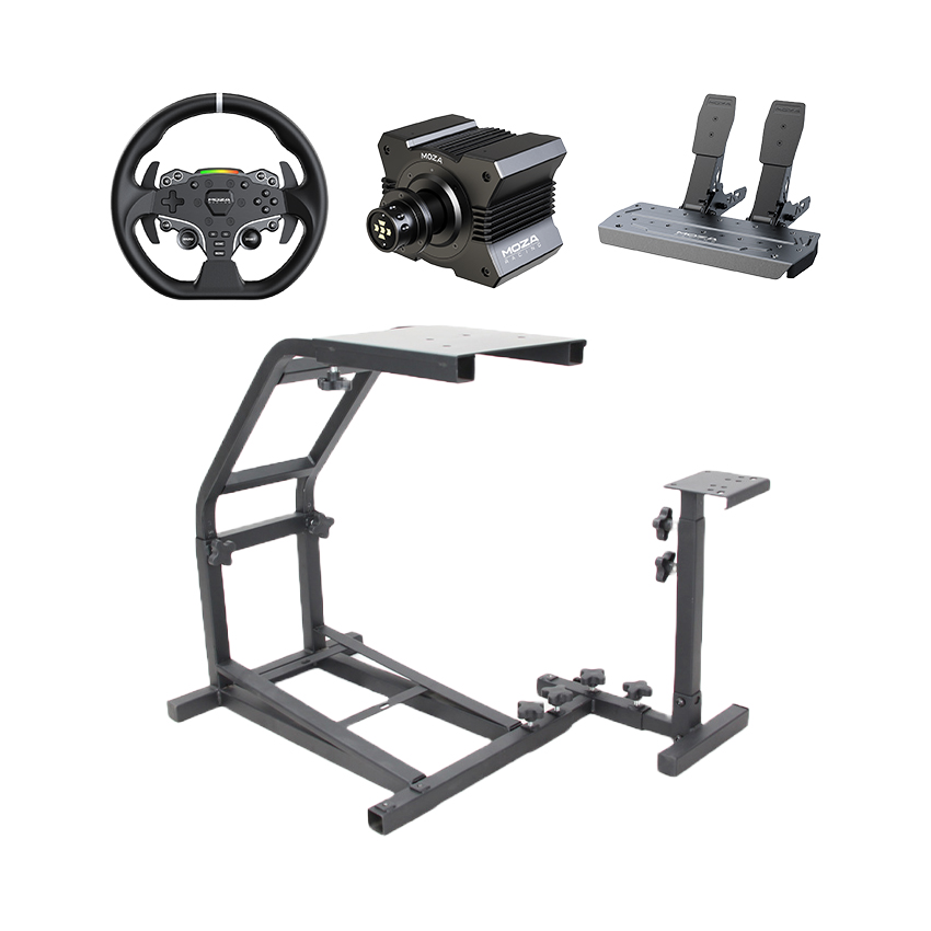 Hệ thống mô phỏng lái xe HACOM Racing Silver 1 (GT/F1/Rally) (Moza R5 Bundle/Khung Art Cockpit)