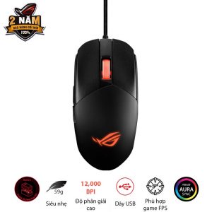 Chuột Gaming có dây Asus ROG Strix Impact III USB/RGB/ĐEN _ 90MP0300-BMUA00