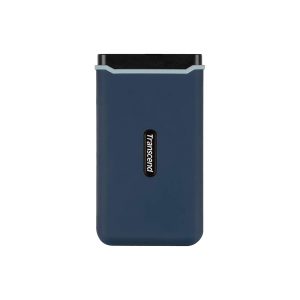 Ổ cứng di động Transcend SSD 1TB PCIe to USB 3.1 Gen 2, Type C - TS1TESD370C, màu xanh navy, chống sốc