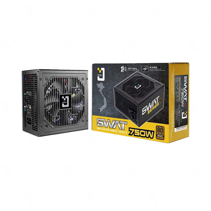 Nguồn máy tính Jetek SWAT 750 750W (80 Plus Bronze / Màu đen)