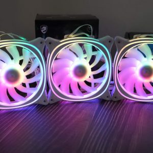 Bộ 3 fan VITRA RING INFINITY ARGB 3 IN 1 AURA SYNC WHITE (Màu Trắng/Sync Main)