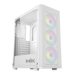 Vỏ Case MIK AION WHITE 3FA (ATX/Mid Tower/Màu Trắng/3Fan ARGB)