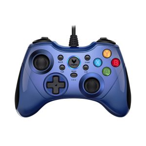 Tay cầm chơi game có dây Rapoo V600 màu xanh dương