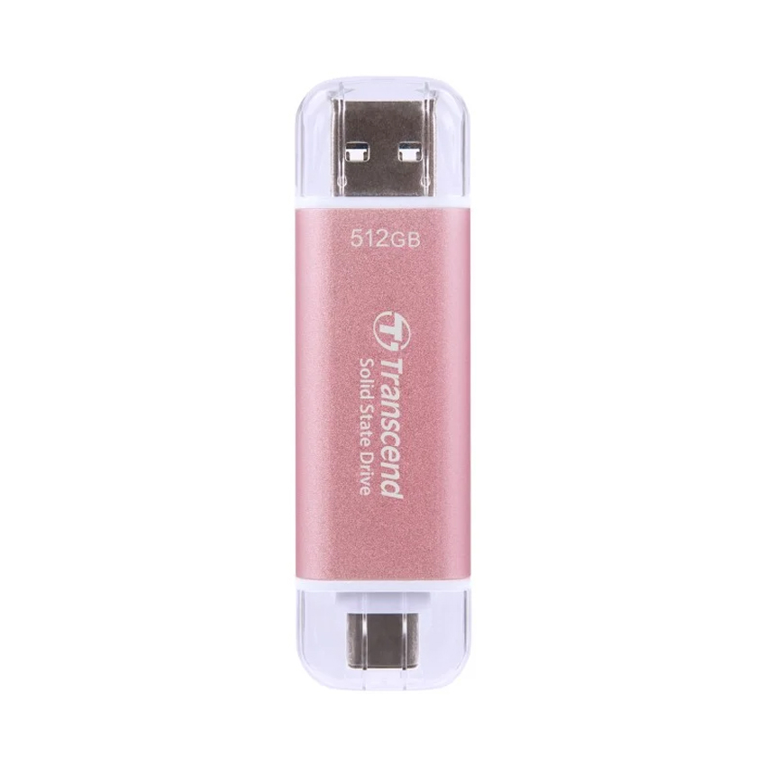 Ổ cứng di động Portable SSD 512GB Transcend ESD310P Màu Hồng
