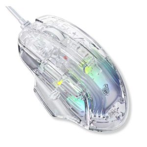Chuột gaming có dây Aula S80 màu trong suốt