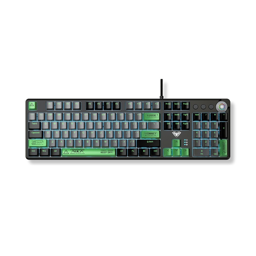 Bàn phím cơ AULA F2088 Pro Đen ghi (USB, Blue switch)