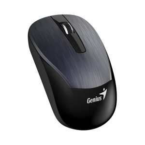 Chuột không dây Genius ECO-8015 Xám đậm (Pin sạc vỏ kim loại/Wireless 2.4GHz/BlueEye)