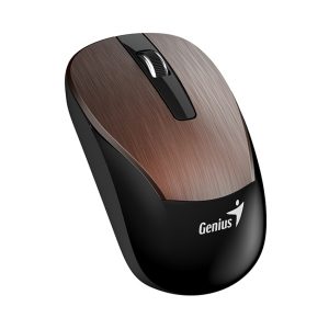 Chuột không dây Genius ECO-8015 Nâu (Pin sạc vỏ kim loại/Wireless 2.4GHz/BlueEye)