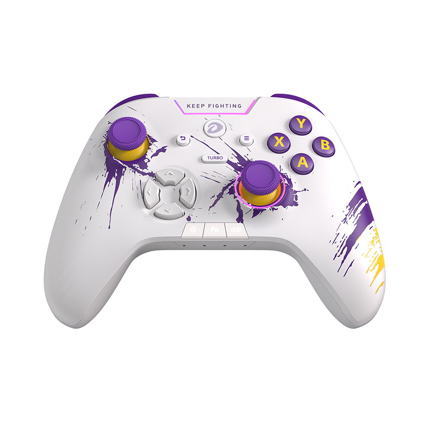 Tay cầm chơi game không dây DAREU H105 White-Purple