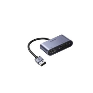 Cáp chuyển đổi USB 3.0 sang HDMI + VGA Ugreen 20518  Hỗ trợ 1080P/60Hz