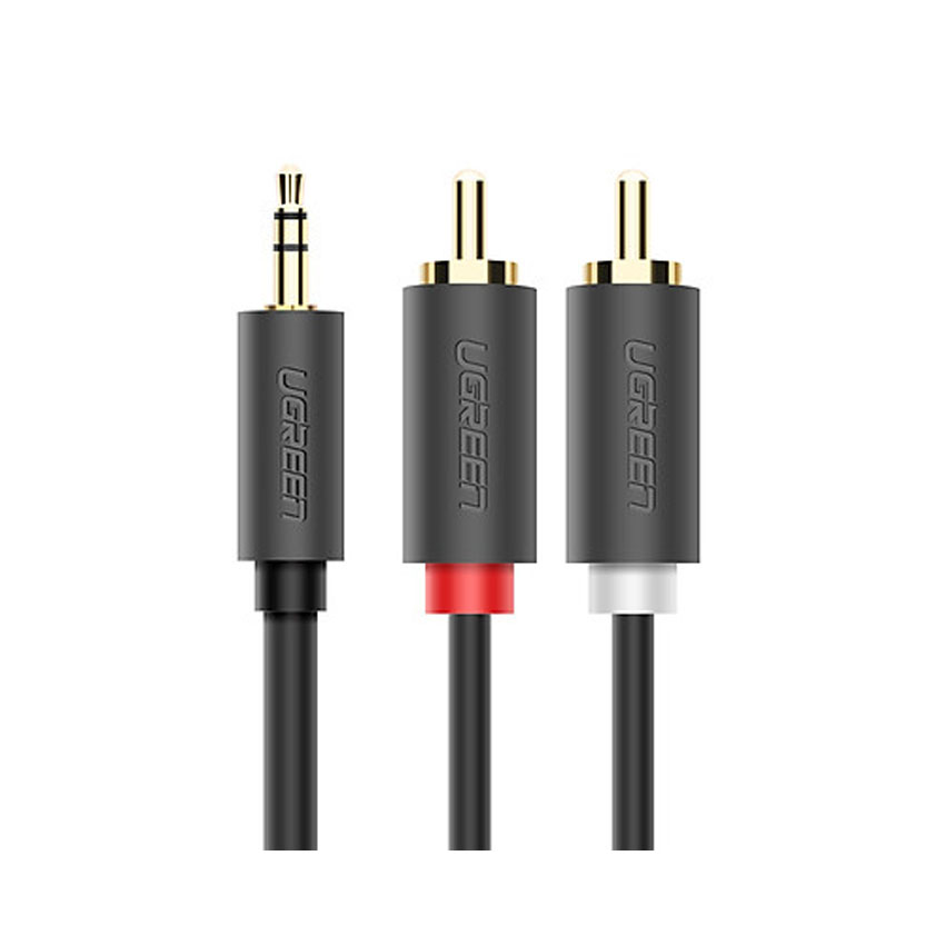 Cáp audio 1 ra 2 RCA (hoa sen) dài 1.5M Ugreen 10511
