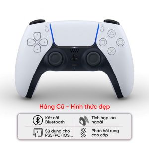 Tay cầm chơi Game Sony PS5 Dualsense Trắng - Cũ Đẹp