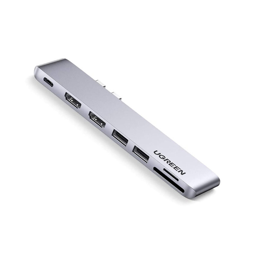 78424_bo_chuyen_doi_dual_type_c_to_2_hdmi_usb_3_0_doc_the_sd_tf_ugreen_80548 Bộ chuyển đổi Dual Type C to 2 HDMI + USB 3.0 + đọc thẻ SD/TF Ugreen 80548