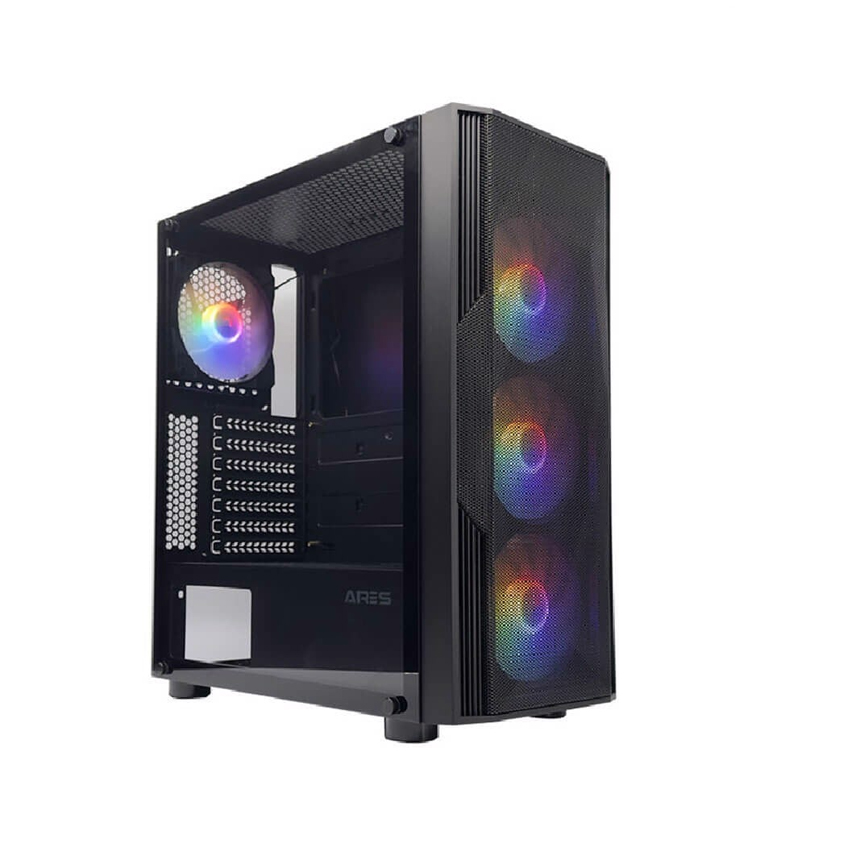 Vỏ case ARES ANUBIS (ATX/Mid Tower/Màu đen/4Fan RGB)