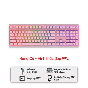 Bàn phím AKKO 3108s RGB pro - Pink (Cherry Red switch _ Cũ đẹp 99%)
