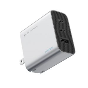 Củ sạc nhanh CUKTECH A15C (Bản tặng kèm dây C to C) - PD 67W - 01 cổng Type A + 02 cổng Type C - Màu xám