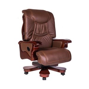 Ghế lãnh đạo cao cấp THE ONE TQ20 (Đệm bọc da thật/Chân tay gỗ)