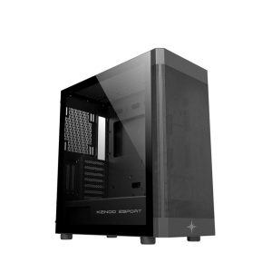Vỏ case KENOO ESPORT AF100 - 3F -  Đen (ATX/Mid Tower/Full Thép/3 Quạt)