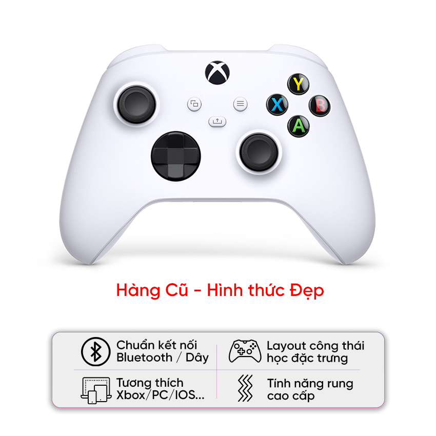 78884_tay_cam_choi_game_xbox_series_x_controller_robot_white_cu_dep Tay cầm chơi game Xbox Series X Controller màu Trắng - Cũ Đẹp (Hàng Tray-Nobox)