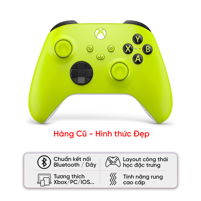 78887_tay_cam_choi_game_xbox_series_x_controller_electric_volt_cu_dep Tay cầm chơi game Xbox Series X Controller màu Xanh chuối - Cũ Đẹp (Hàng Tray-Nobox)