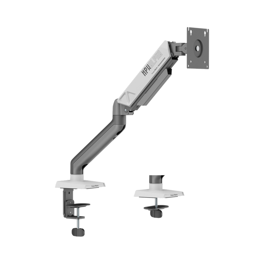 80472_gia_do_man_hinh_hyperwork_alpha_gma1_wht_1 Giá đỡ màn hình HyperWork Alpha GMA1-WHT Trắng/Đen (22-34 inch)