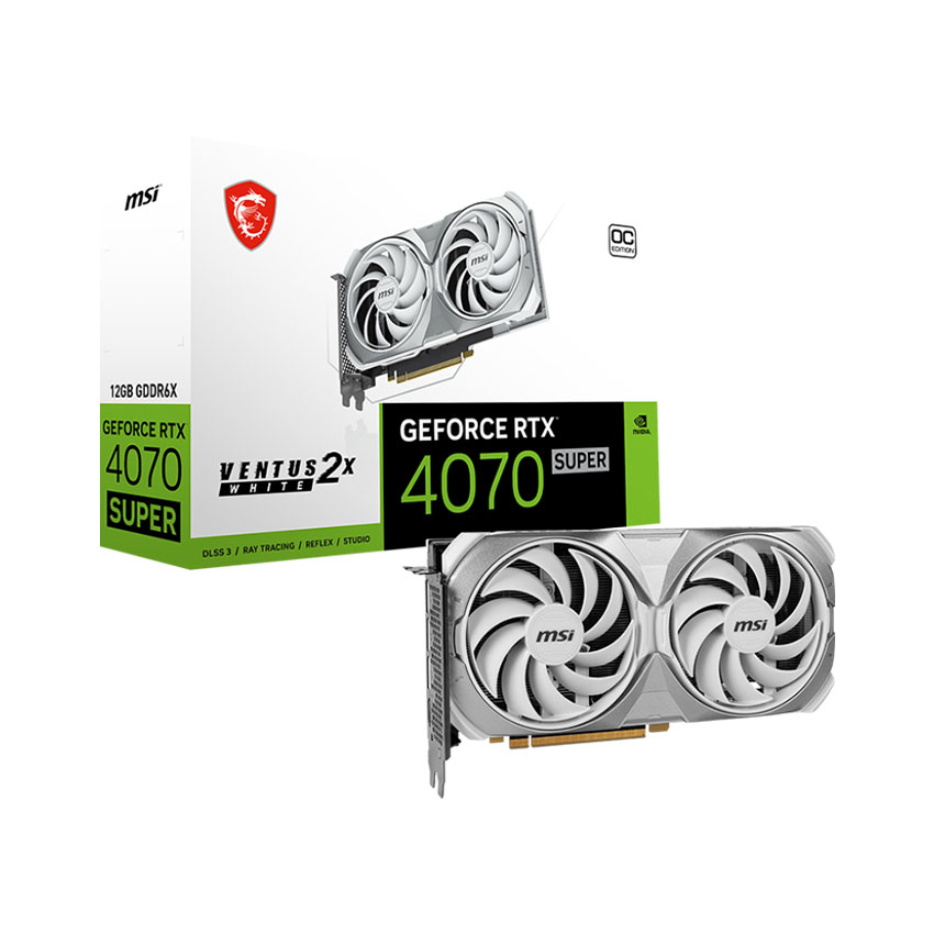 Card màn hình MSI RTX 4070 SUPER 12G VENTUS 2X White OC