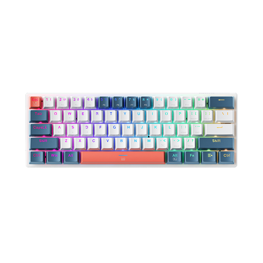 Bàn Phím Cơ có dây Machenike K500-B61 White Gray Red switch Led RGB