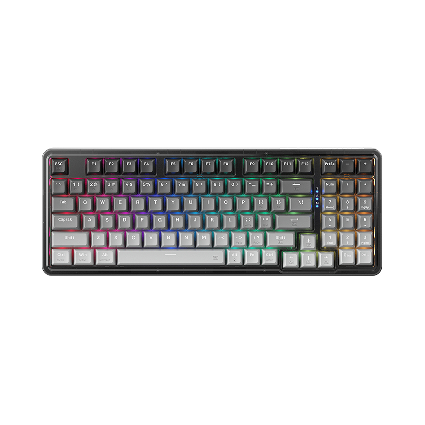 Bàn Phím Cơ Machenike K500F-B94W Tri-mode RGB Grey GR Purple switch Led RGB (Có dây/2.4G Wireless/Bluetooth 5.0)