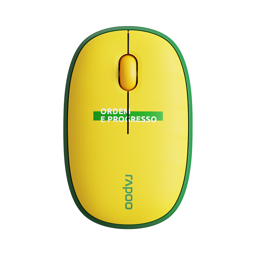 Chuột không dây Rapoo M650 Silent Brazil Yellow Green (Bluetooth + Wireless 2.4G)