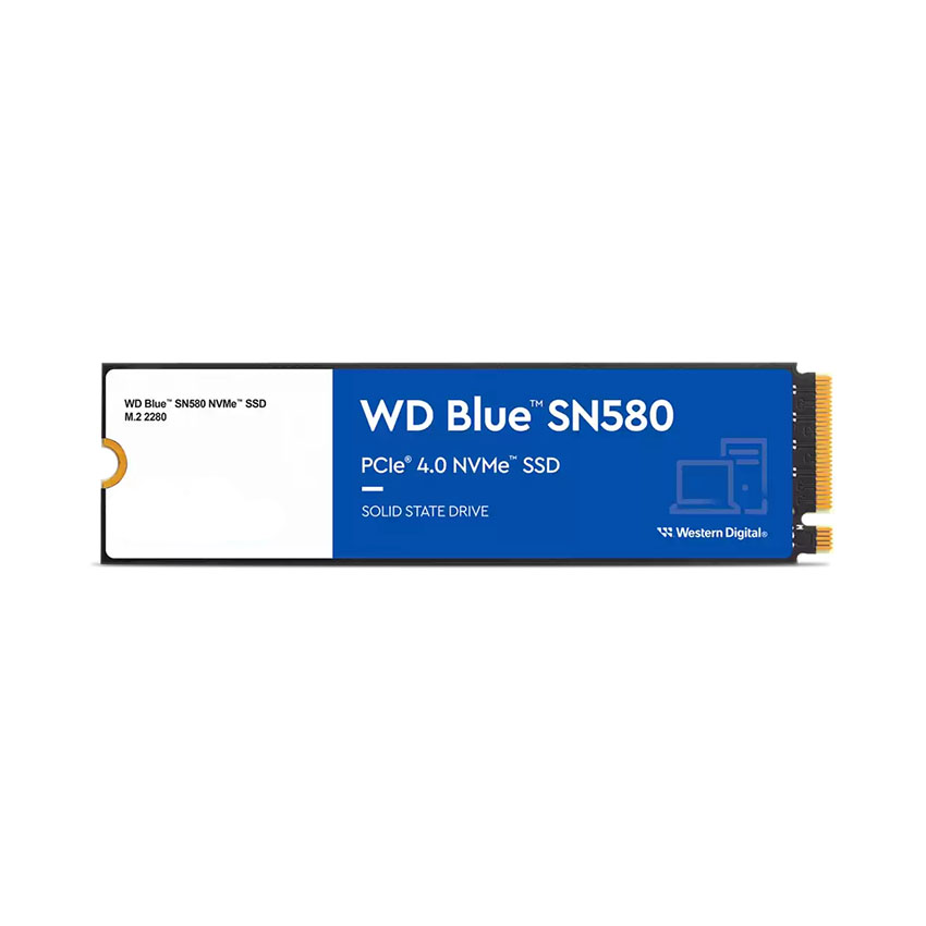 Ổ cứng SSD WD SN580 Blue 2TB M.2 2280 PCIe NVMe 4x4 (Đọc 4150MB/s - Ghi 4150MB/s) - (WDS200T3B0E)