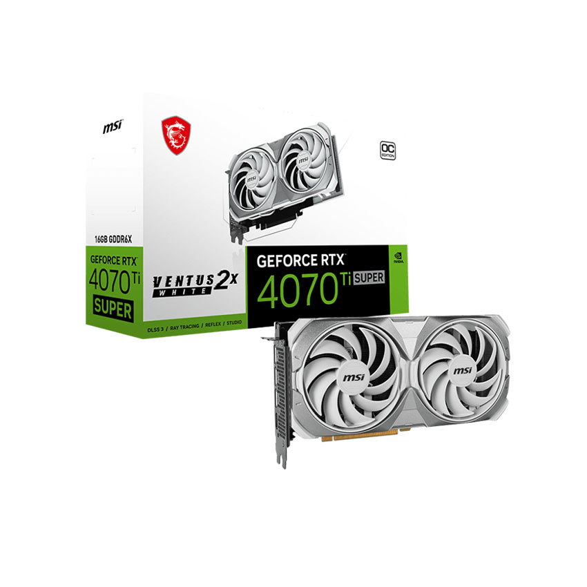 Card màn hình MSI RTX 4070 Ti SUPER 16G VENTUS 2X White OC