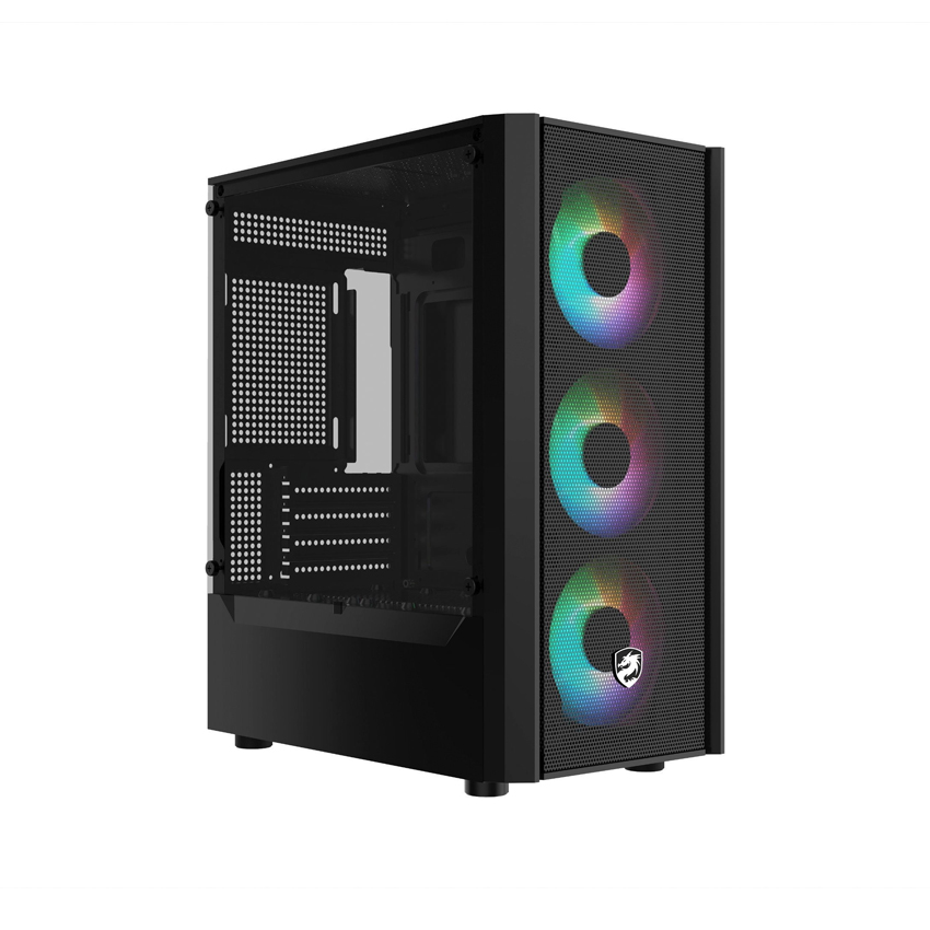 Vỏ Case VITRA CRUISE AX3  3FAN RGB BLACK (MATX/Màu Đen/Rad top 240)