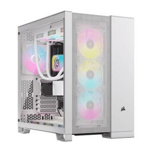 Vỏ máy tính Corsair 6500D Airflow Tempered Glass White (mATX/Mid tower/Màu Trắng)