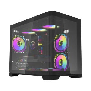 Case AIGO AQUARIUM ARC1 Black (mATX/Màu đen/Rad360)