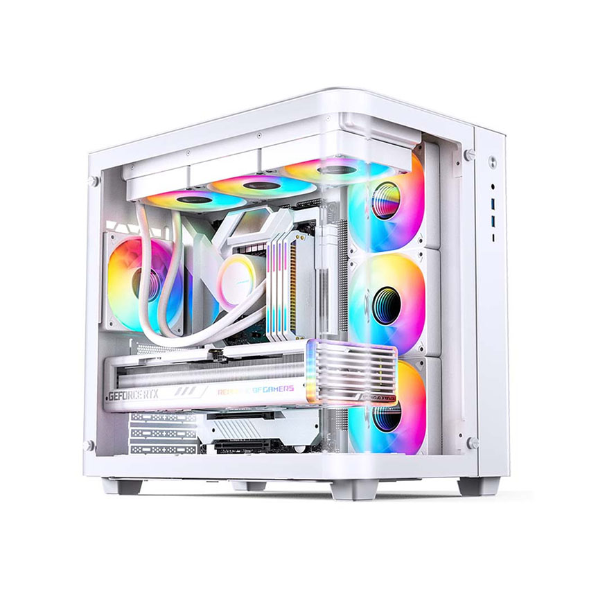 Vỏ case JONSBO TK-3 WHITE (ATX/Mid Tower/Màu Trắng/Kính Cong)