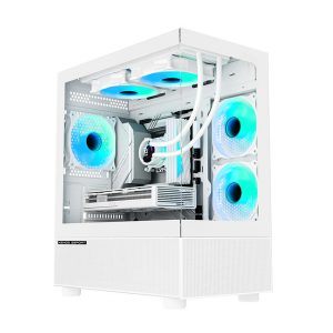 Vỏ case KENOO ESPORT MK200 - Trắng (mATX/Mid Tower)